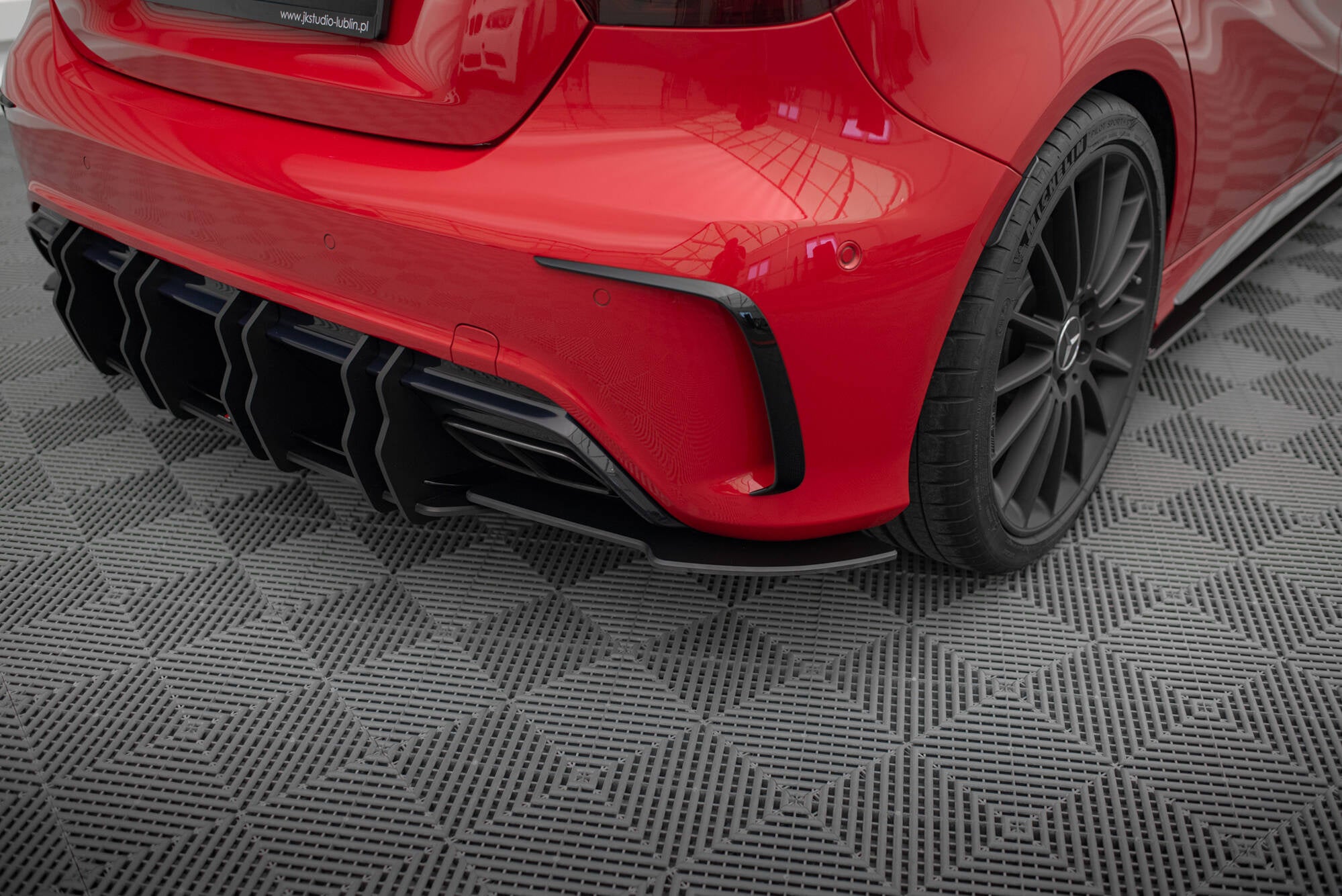 Street Pro Rear Side Splitters suitable for Mercedes-Benz A 45 AMG