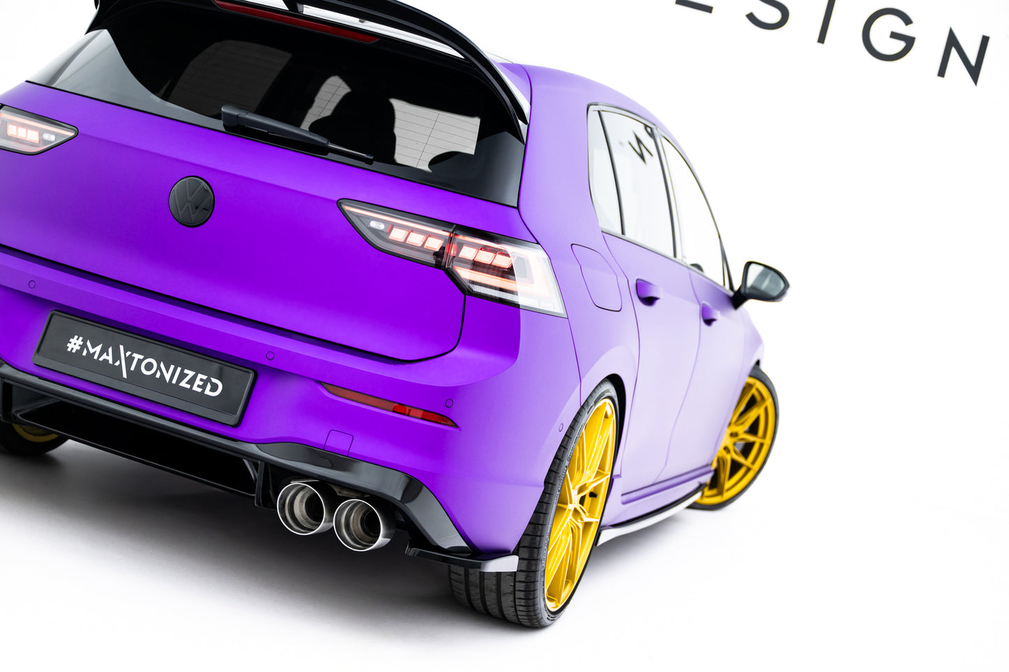 Rear Side Splitters V.2 for Volkswagen Golf R Hatchback Mk8 Facelift
