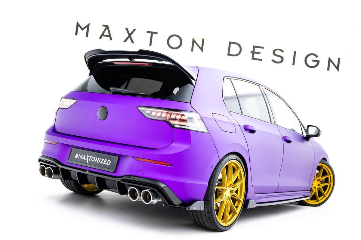 Rear Side Splitters V.6 + Flaps Volkswagen Golf R Hatchback Mk8 ...
