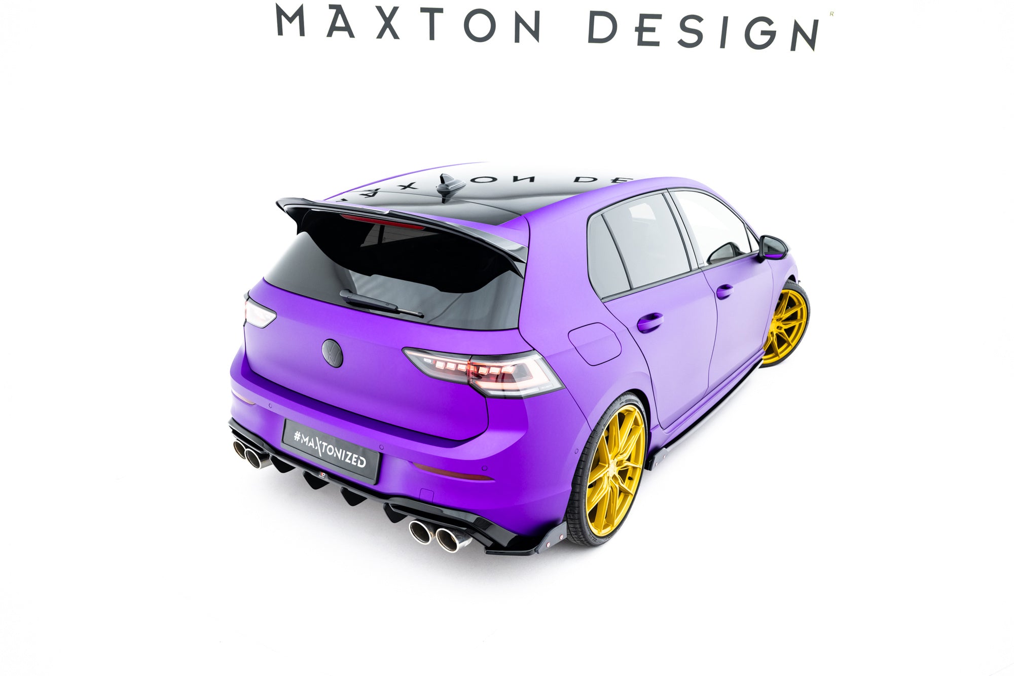 Rear Side Splitters V.6 + Flaps Volkswagen Golf R Hatchback Mk8 ...