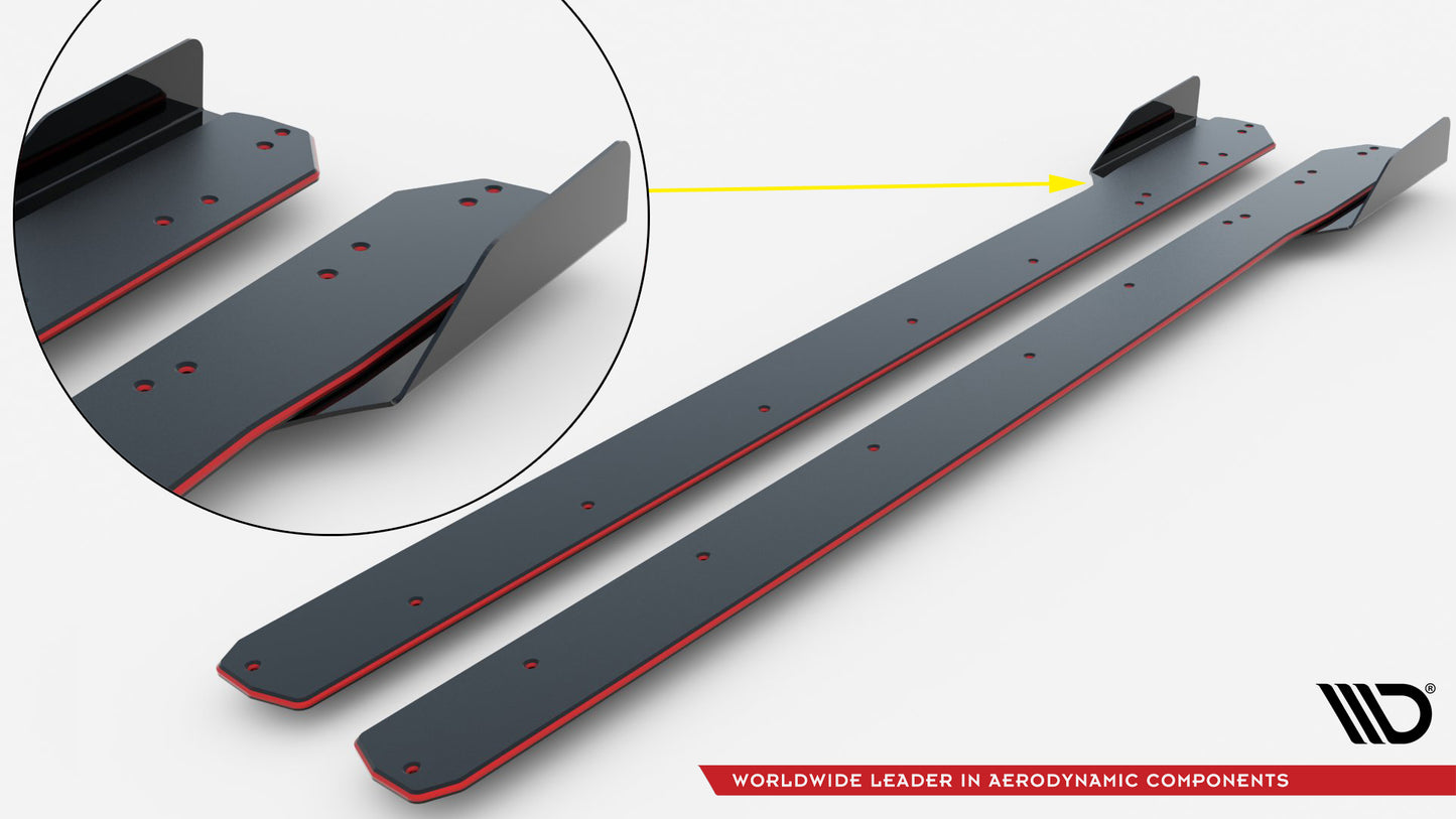 Street Pro Seitenschweller Diffusor + Flaps Jaguar F-Type X152 Facelift 2