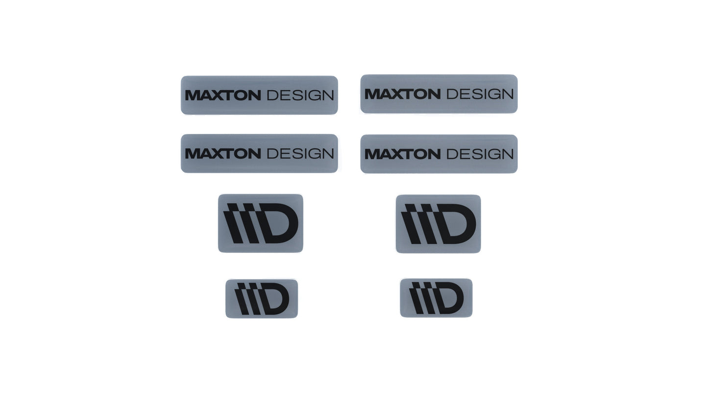  Ensemble d'autocollants 3D noir et rouge Maxton Design
