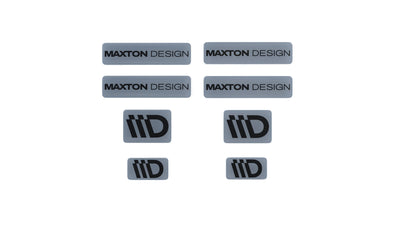  Ensemble d'autocollants 3D noir et rouge Maxton Design