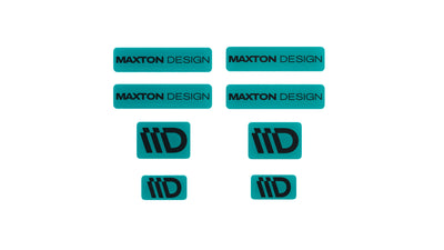  Ensemble d'autocollants 3D noir et rouge Maxton Design