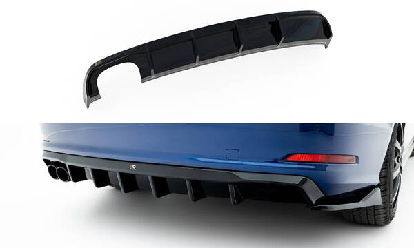 Version with dual exhaust tips on one side