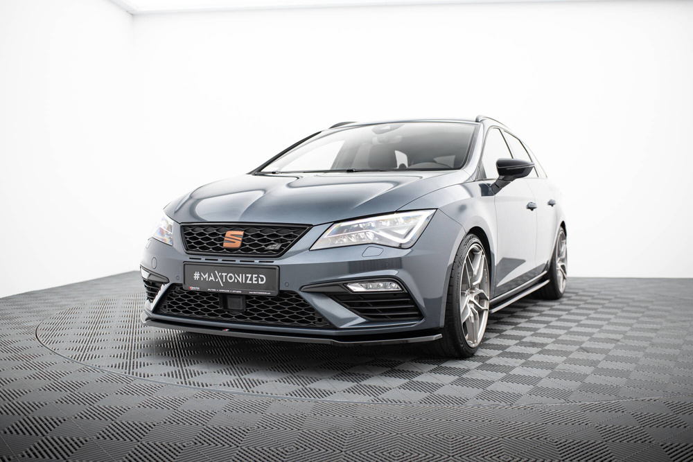 Front Splitter V.2 Seat Leon Cupra / FR Mk3 FL Gloss Black Our Offer