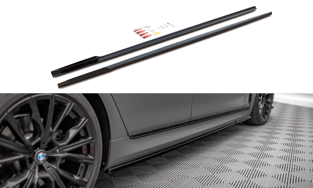 Side Skirts Diffusers V.1 BMW 7 M-Pack G11 Gloss Black | Our Offer ...