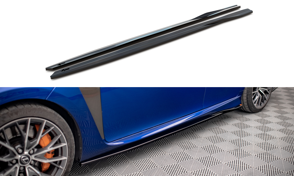 Side Skirts Diffusers Lexus GS F Mk4 Facelift Gloss Black | Our Offer ...