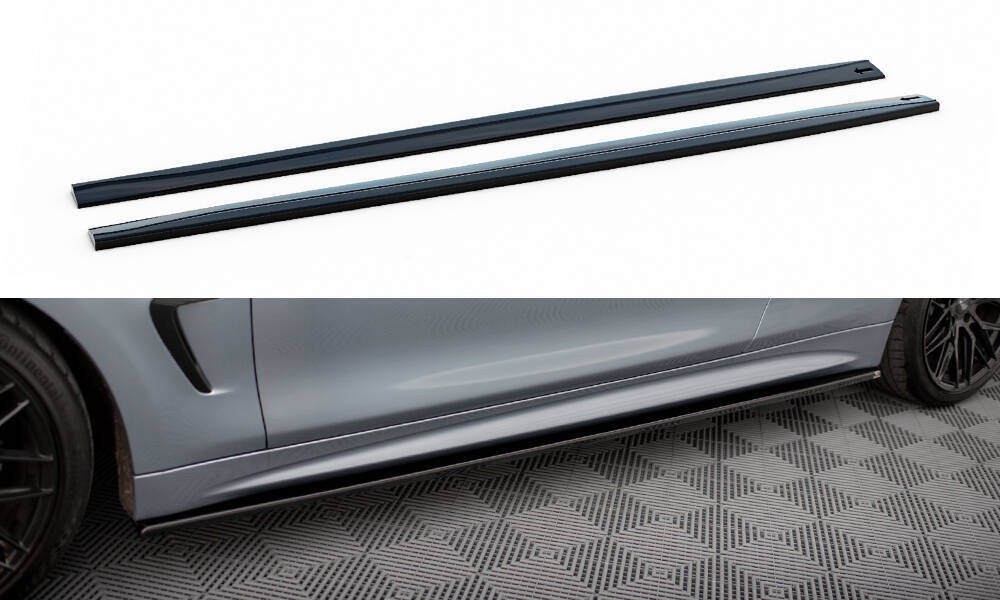 SIDE SKIRTS DIFFUSERS for BMW 4 Coupe / Gran Coupe / Cabrio M-Pack F32 ...