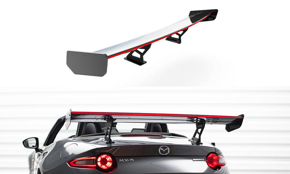 Carbon Spoiler With Internal Brackets Uprights + LED Mazda MX-5 ND (Mk4 ...