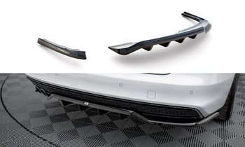 Central Rear Splitter (with vertical bars) Audi A4 Competition B8 Facelift