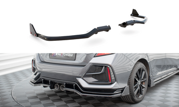 Rear Splitter V.1 (with vertical bars) + Flaps Honda Civic Sport Mk 10 Facelift