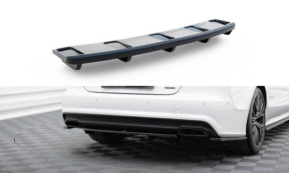 Rear Splitter (with vertical bars) Audi A7 S-Line C7 Facelift