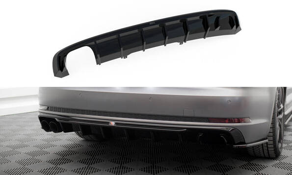 Rear Valance Audi A4 B9 (Version with dual exhaust tips on one side)