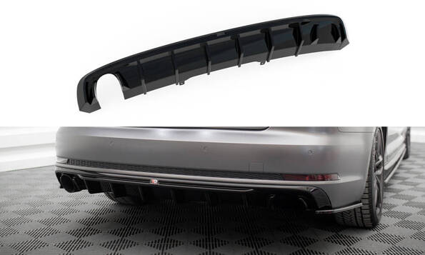 Rear Valance Audi A4 B9 (Version with single exhaust tips on one side)