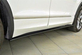 For VW Tiguan Mk2 R-Line Rear Side Diffusers Splitters Maxton Design Gloss  Black