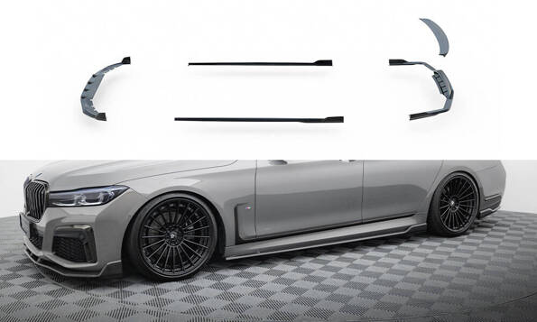 Set of Prepreg Carbon Fiber Splitters BMW 7 M-Pack G11 Facelift