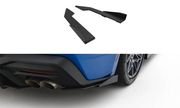 Street Pro Rear Side Splitters + Flaps Ford Mustang GT Mk7