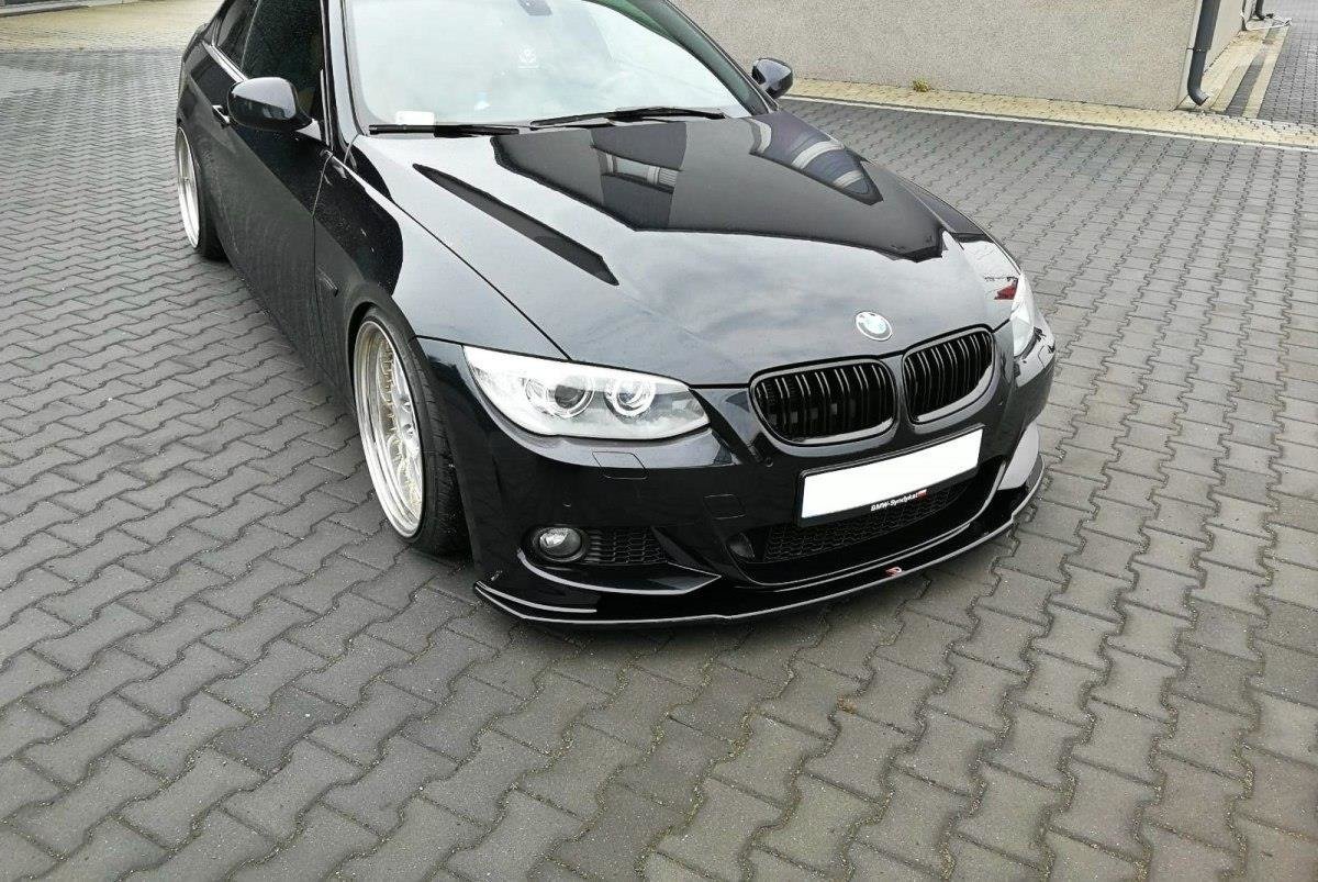 FRONT SPLITTER V.1 for BMW 3 E92 M-PACK FACELIFT Gloss Black