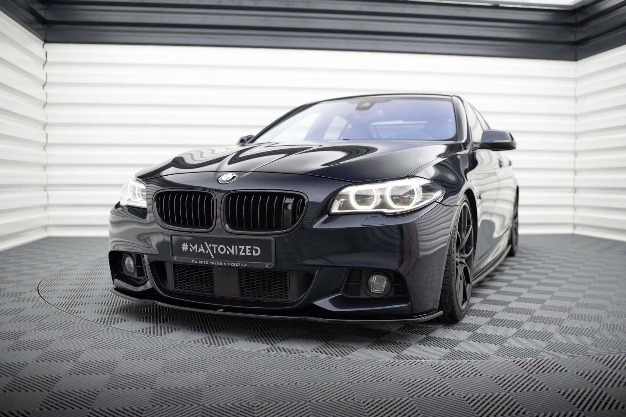 FRONT SPLITTER V.2 for BMW 5 F10/F11 MPACK Gloss Black, Our Offer \ BMW \  Seria 5 \ F10- F11 [2010-2017] BMW \ Seria 5 \ F10- F11