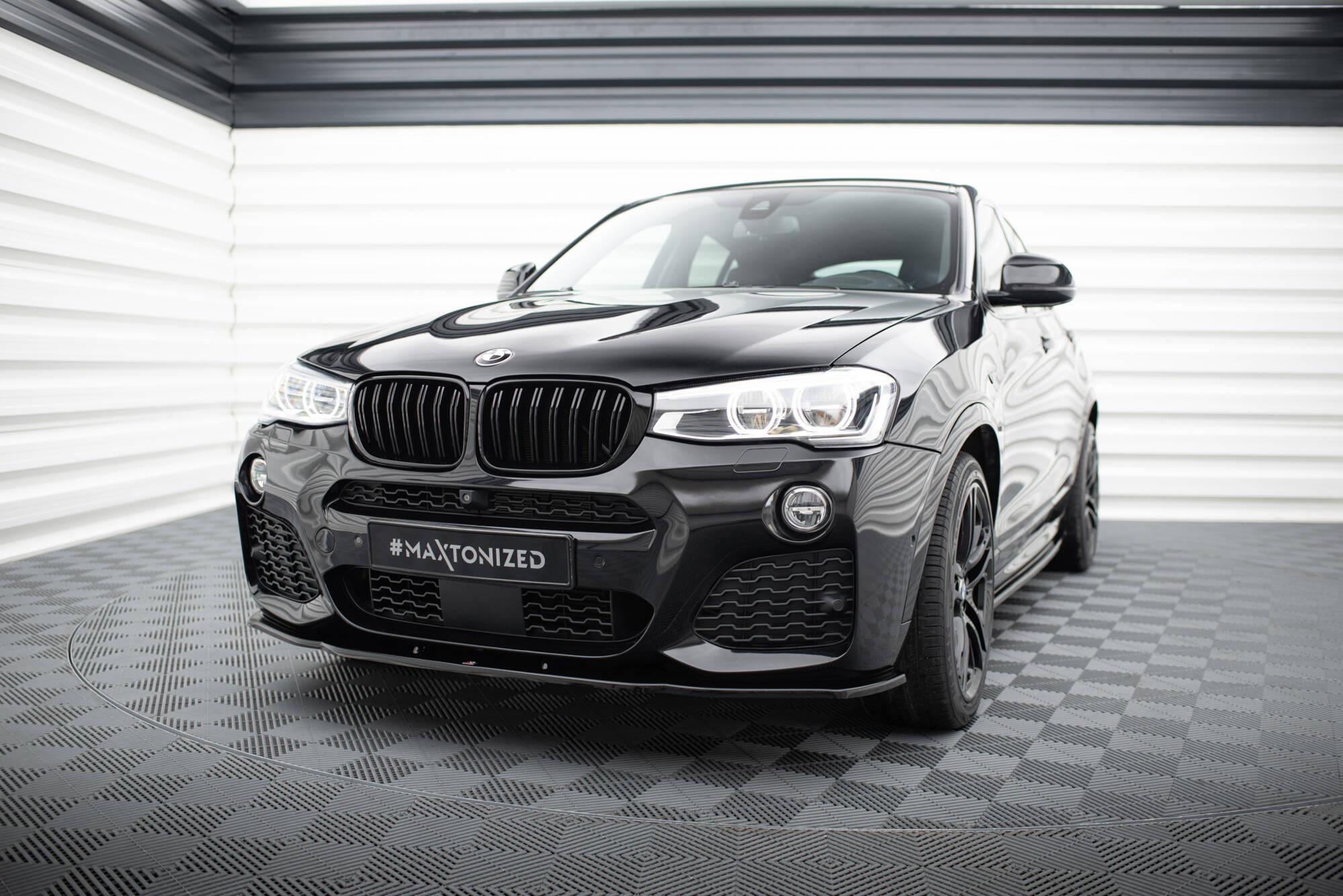 FRONT SPLITTER for BMW X4 M-PACK Gloss Black | Our Offer \\ BMW \\ X4 \\ F26 [ 2014-2018] | Maxton Design