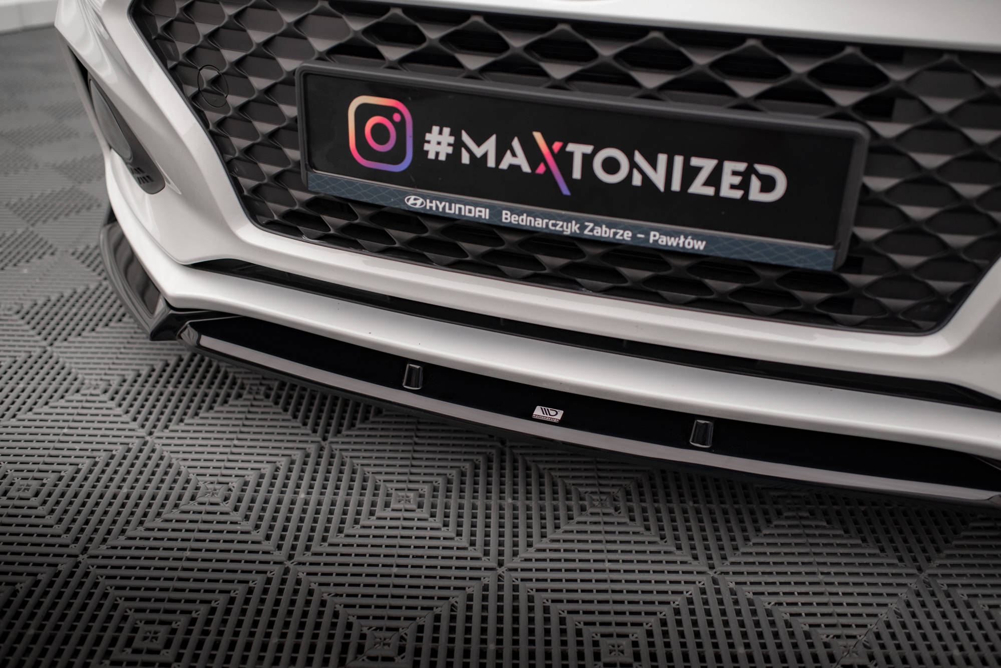 Front Splitter V.2 Hyundai I20 Mk2 Facelift | Our Offer \ Hyundai \ I20 \  Mk2 Facelift [2018-2020] | Maxton Design