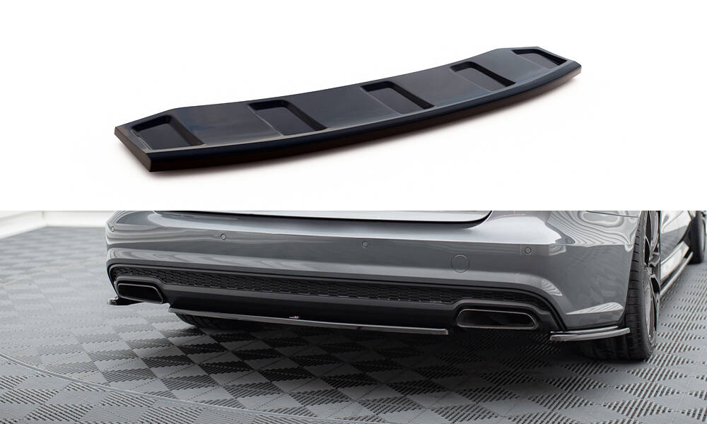 Rear Splitter Audi A6 / A6 C7 S-line/ S6 C7 Facelift Gloss Black | Our ...