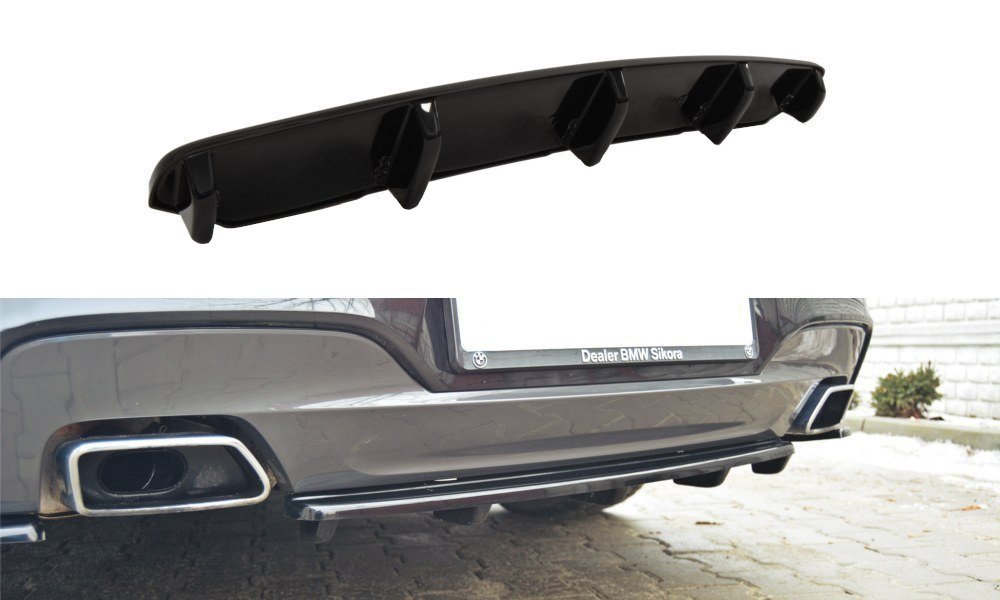 Rear Splitter for BMW 6 Gran Coupé MPACK (with a vertical bar) Gloss ...