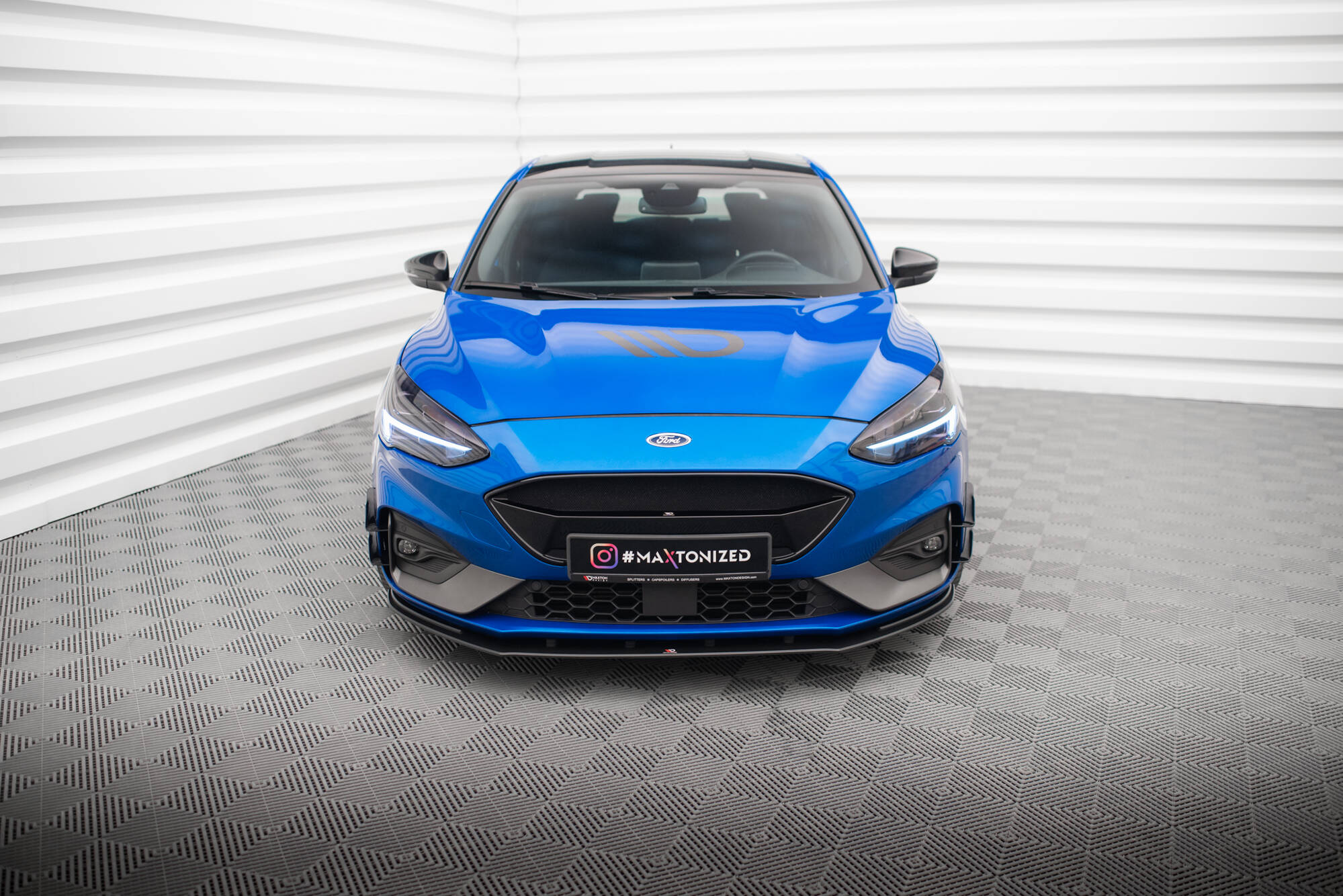 Street Pro Front Splitter Ford Focus ST / ST-Line Mk4 Black | Our Offer ...