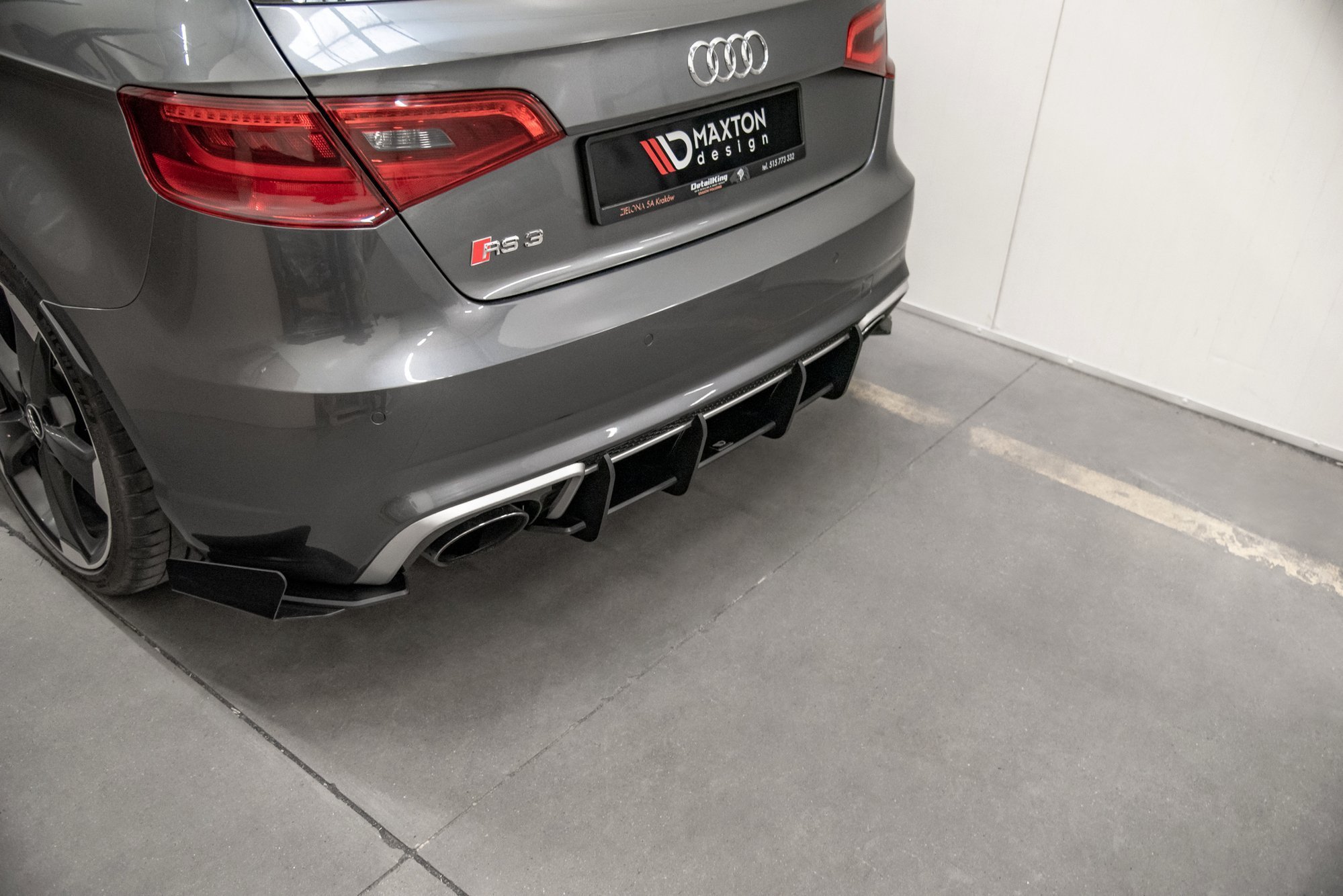 Street Pro Rear Diffuser V.1 Audi RS3 8V Sportback Red | Our Offer ...