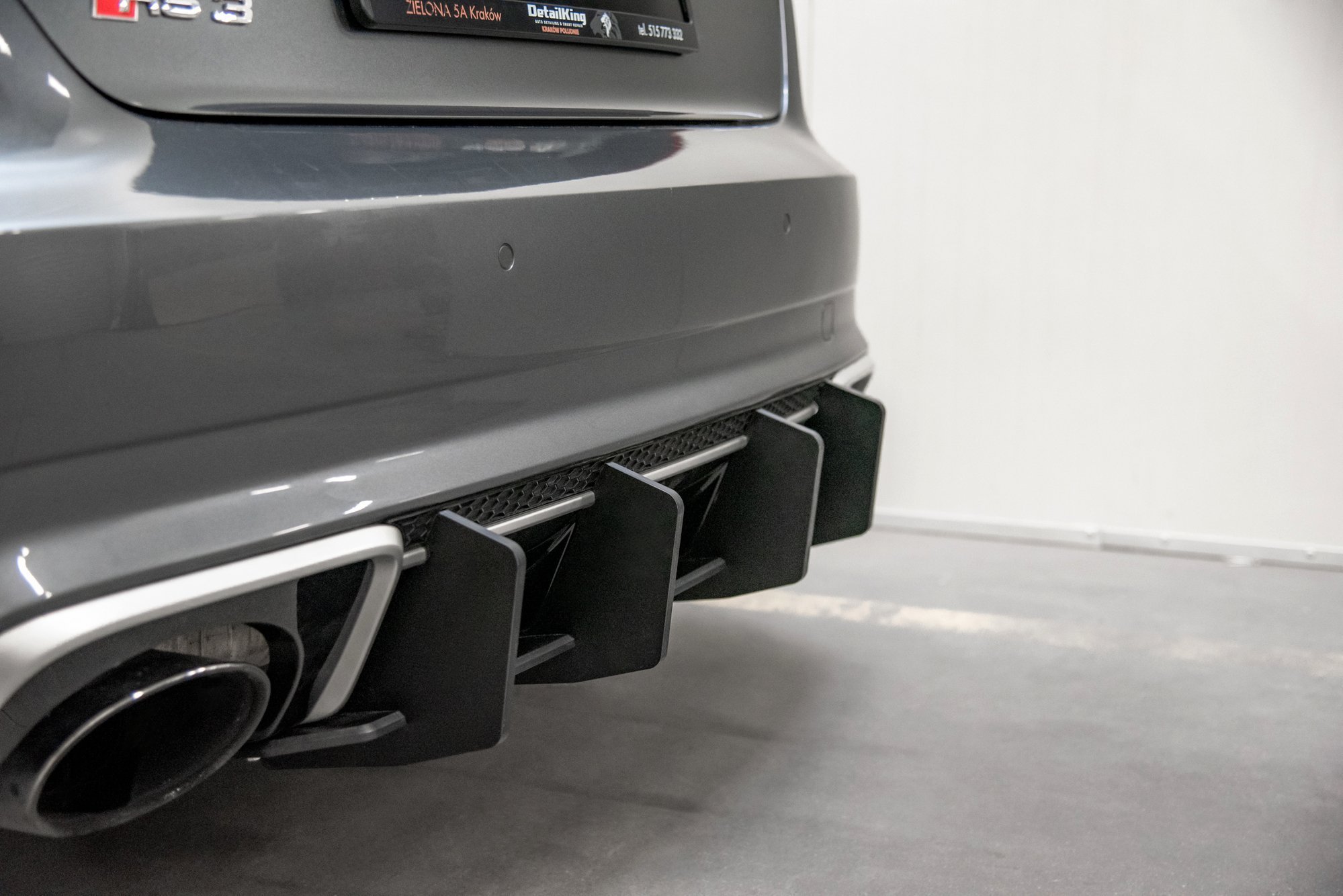 Street Pro Rear Diffuser V.2 Audi RS3 8V Sportback Black | Our Offer ...