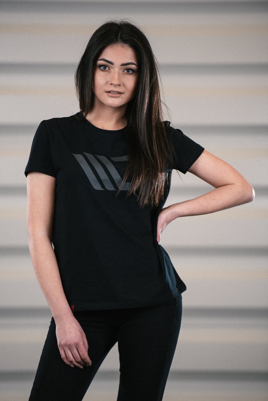 Womens Black T-shirt with grey logo | Our Offer \ Maxton Merch ...