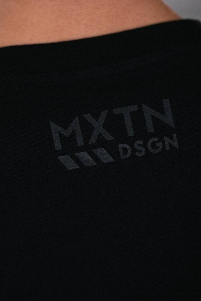 Black T-shirt with gray logo