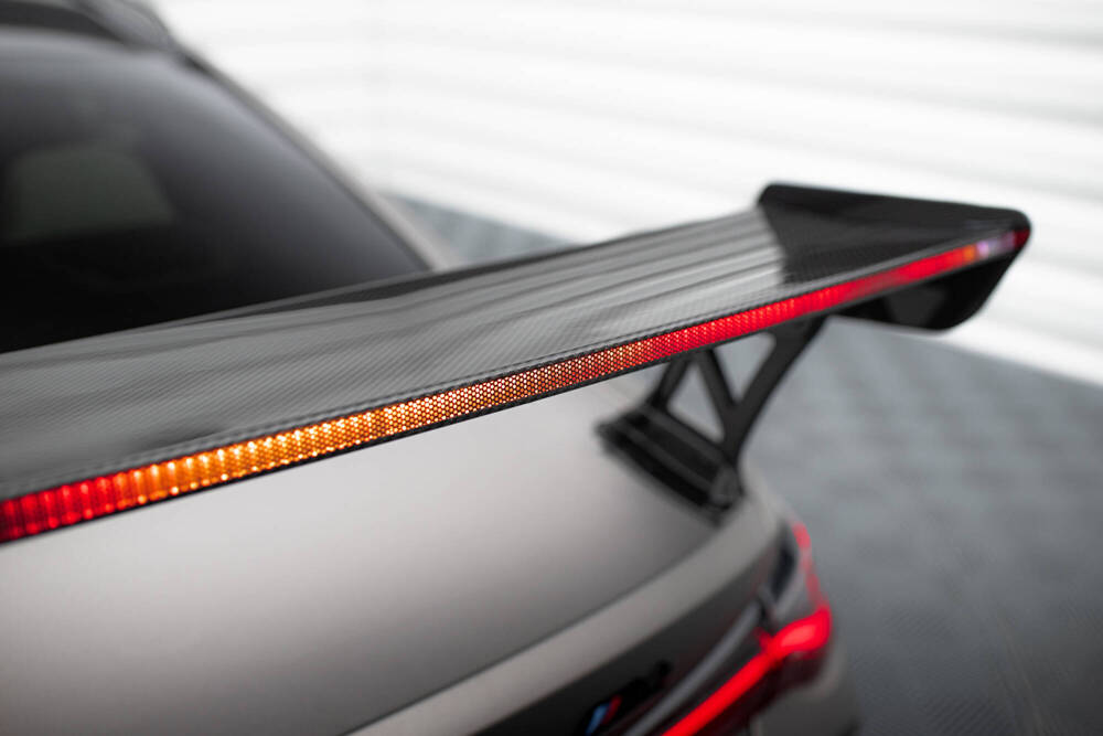 Carbon Spoiler With External Brackets Uprights + LED BMW M4 G82