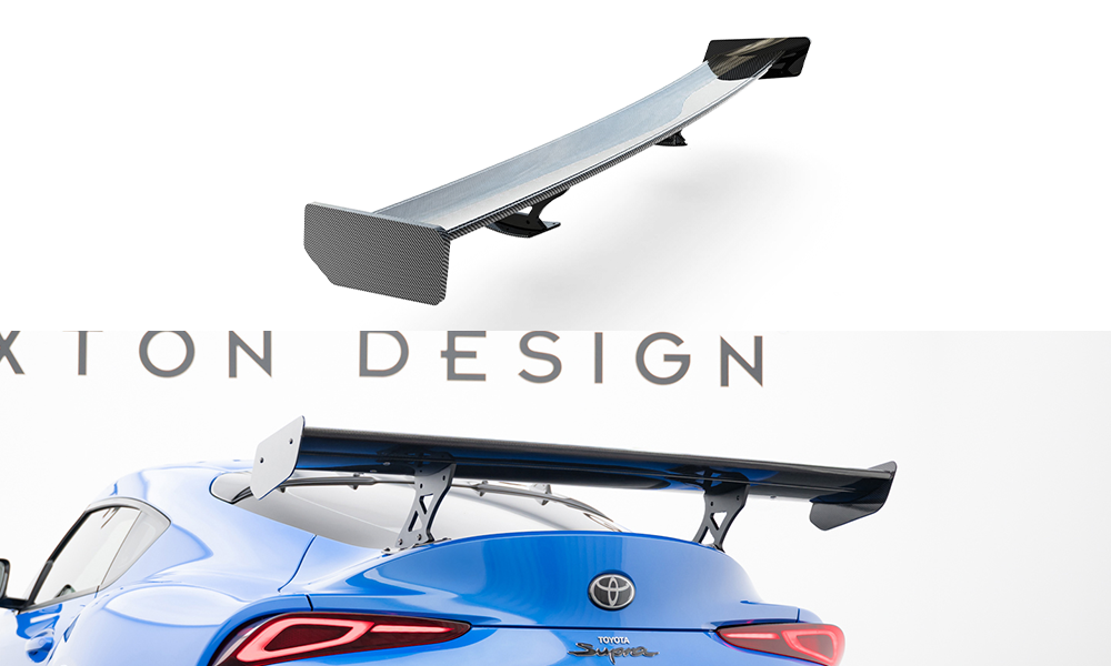 Carbon Spoiler With External Brackets Uprights Toyota Supra Mk5