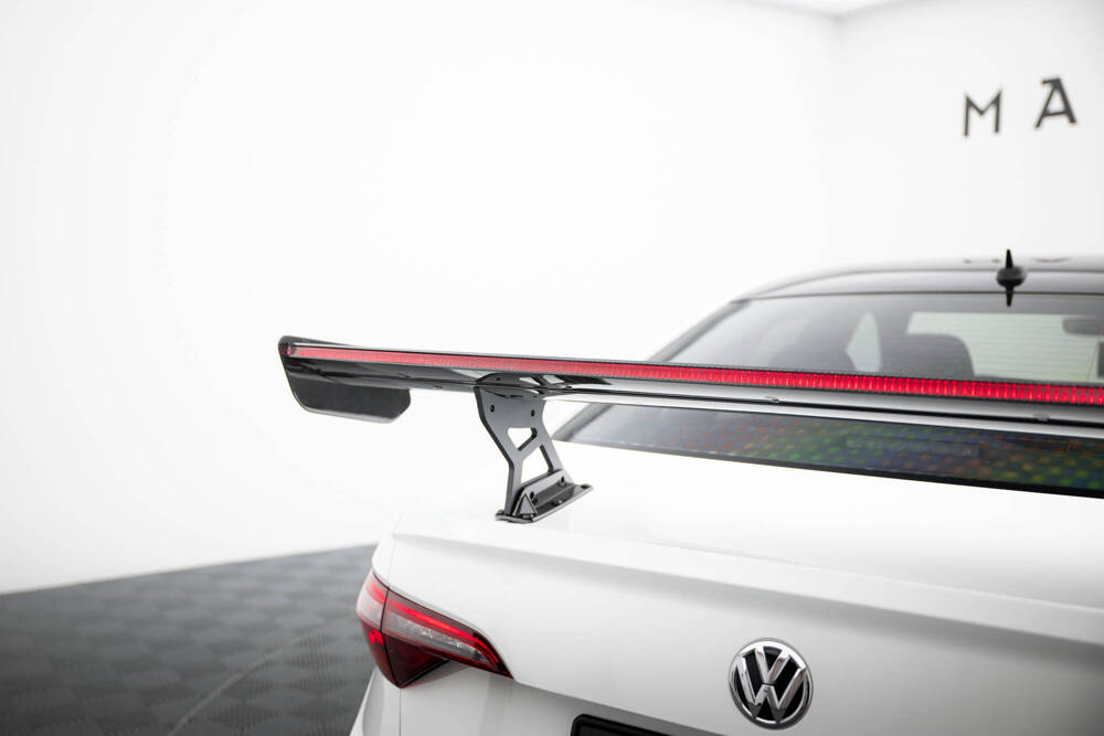 Carbon Spoiler With Internal Brackets Uprights + LED Volkswagen Jetta GLI Mk7