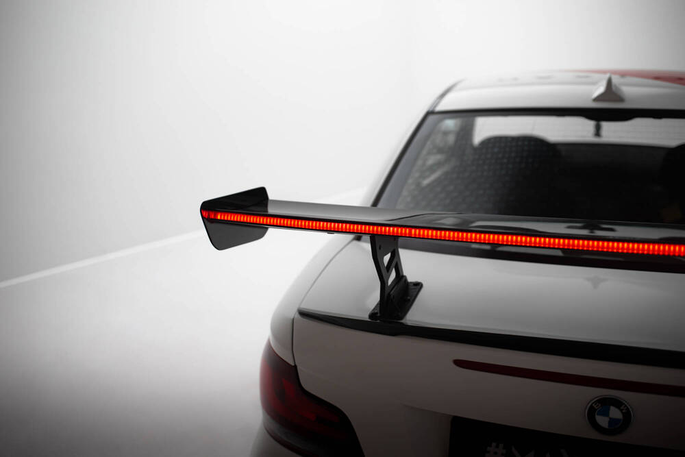 Carbon Spoiler With Internal Brackets Uprights V.2 + LED BMW 1 M E82