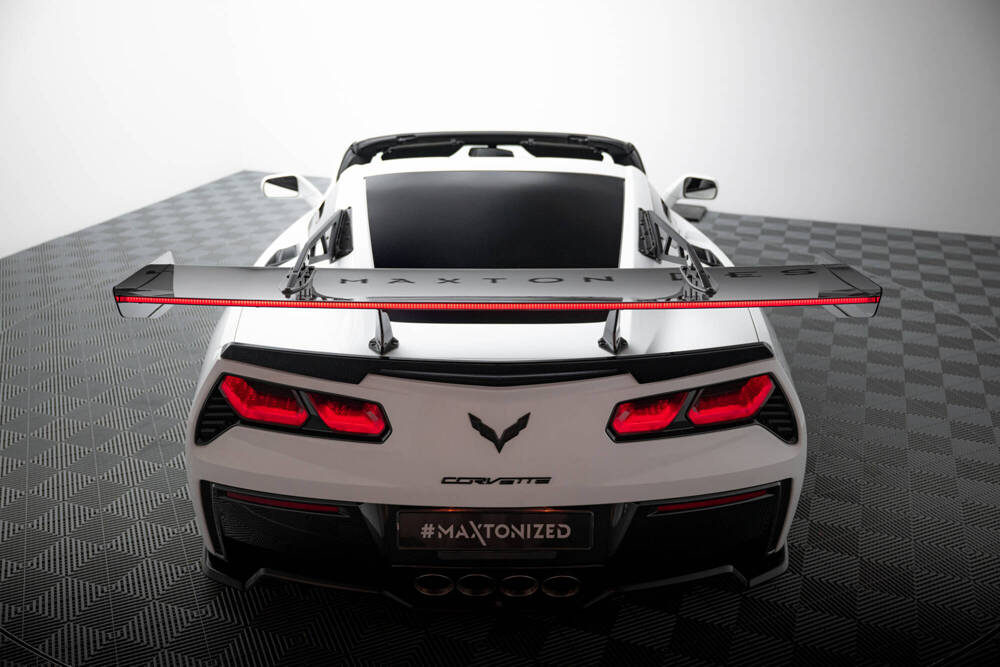 Carbon Spoiler With Upper Swan Mounting + LED Chevrolet Corvette Stingray / Grand Sport C7