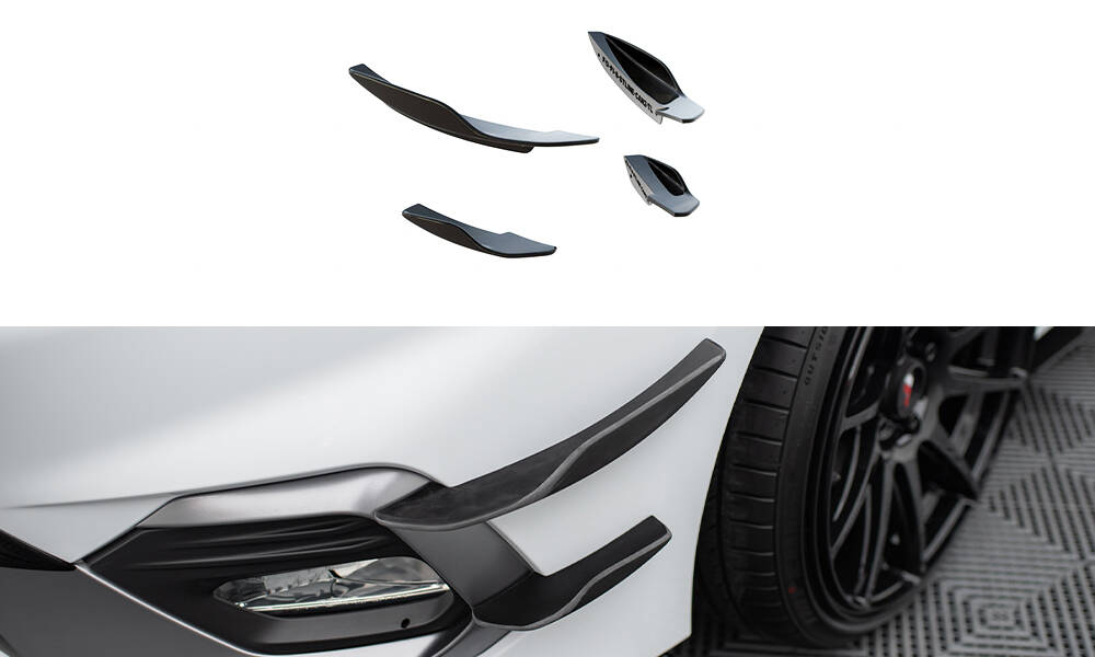 Front Bumper Wings (Canards) V.2 Ford Fiesta Mk8 ST / ST-Line 