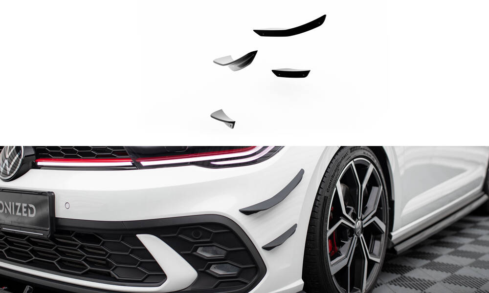 Front Bumper Wings (Canards) Volkswagen Polo GTI Mk6 Facelift