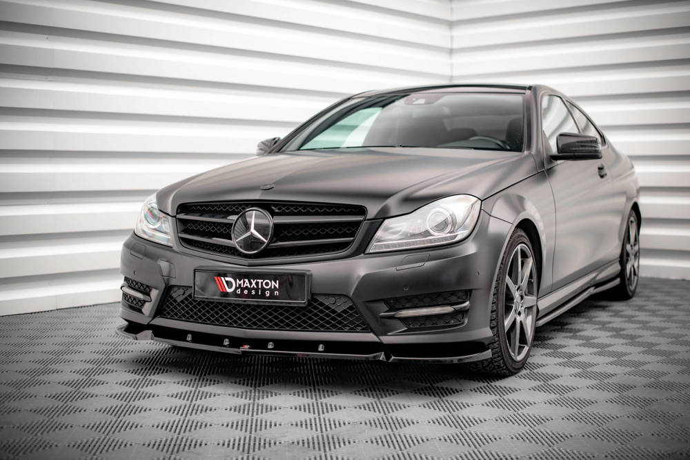 Front Splitter V.1 Mercedes-Benz C Coupe / Sedan / Estate  AMG-Line C204 / W204 Facelift / S204 Facelift