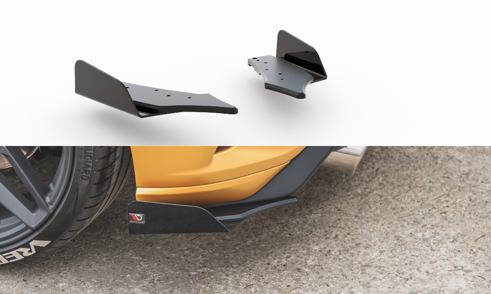 Racing Durability Rear Side Splitters + Flaps Ford Focus ST Mk4