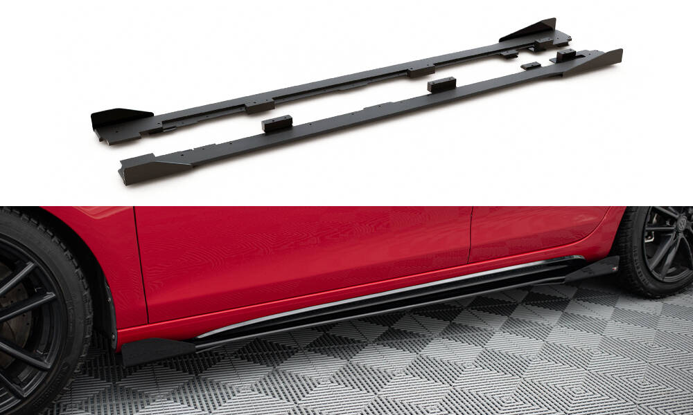 Racing Durability Side Skirts Diffusers + Flaps Volkswagen Golf GTI Mk6 