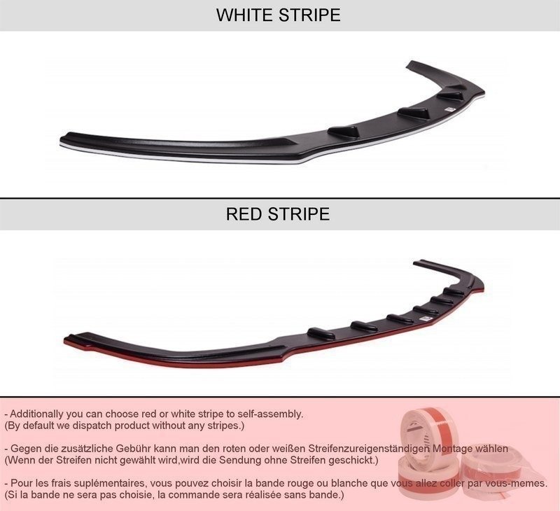 Rear Splitter for BMW 4 Coupe / Gran Coupe / Cabrio M-Pack F32 / F36 / F33 (with vertical bars)