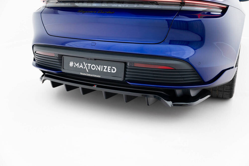 Rear Splitter (with vertical bars) Porsche Taycan Turbo S Mk1 