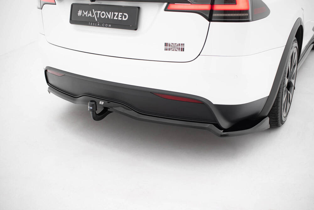 Rear Splitter (with vertical bars) V.2 Tesla Model X Mk1 Facelift