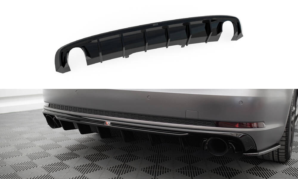 Rear Valance Audi A4 B9  (Version with single exhaust tips on both sides)