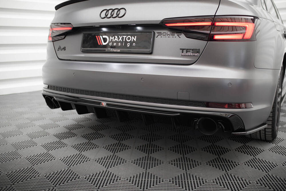 Rear Valance Audi A4 B9  (Version with single exhaust tips on both sides)