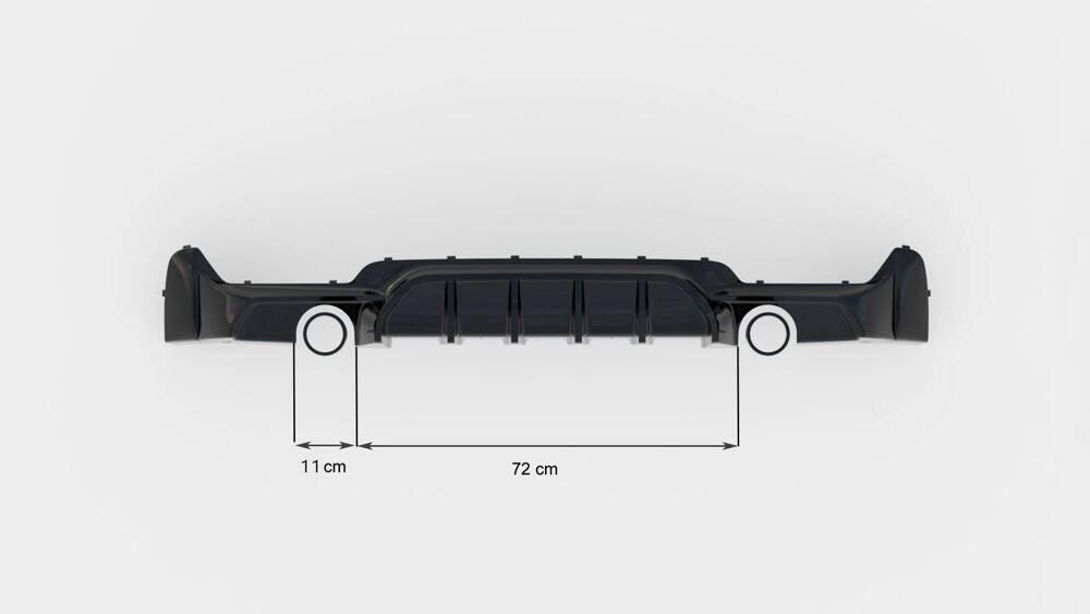 Rear Valance BMW 4 Coupe / Gran Coupe / Cabrio M-Pack F32 / F36 / F33 (Version with single exhausts on both sides)