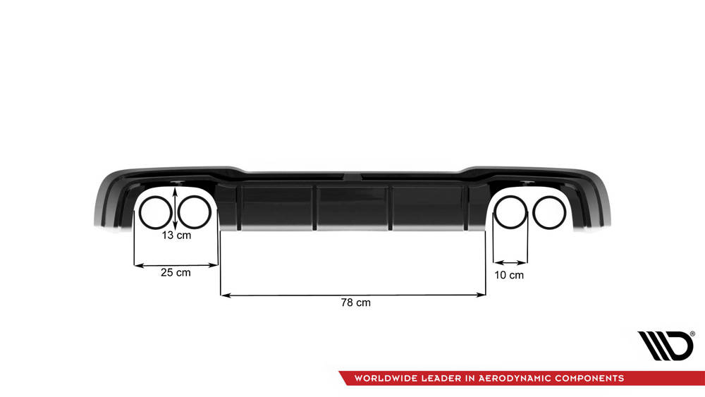 Rear Valance V.2  Audi RS3 Sportback 8V Facelift